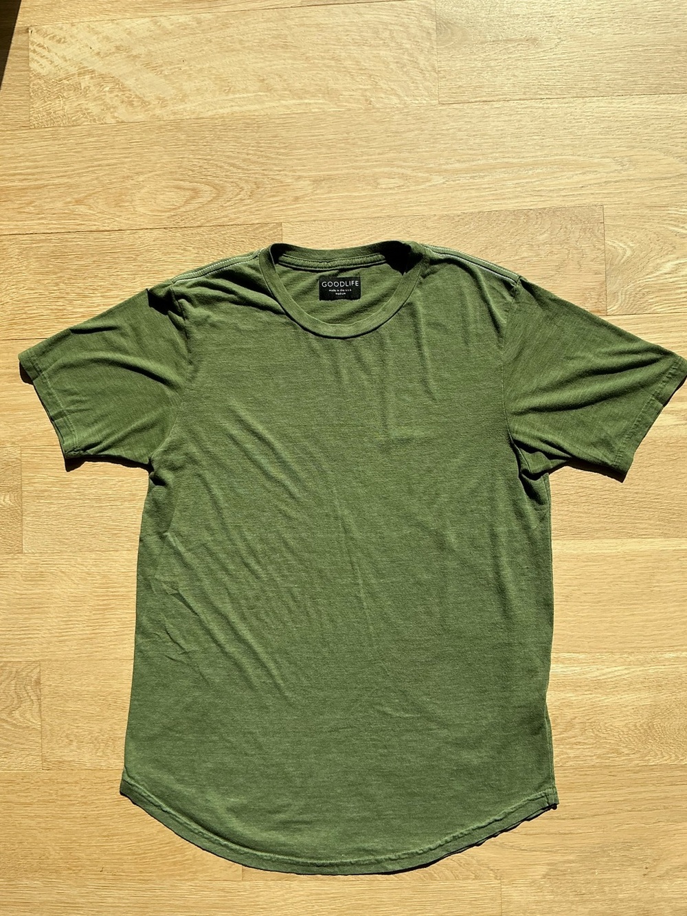 Goodlife Triblend Scallop Short Sleeve T-Shirt Green Men’s Size Medium